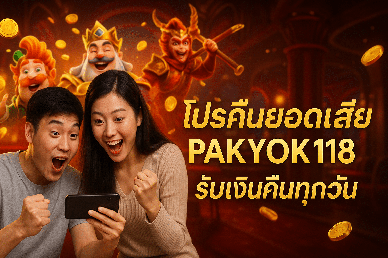 โปรคืนยอดเสีย PAKYOK118 รับเงินคืนทุกวัน