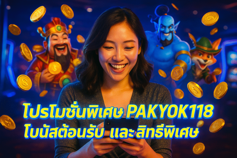 โปรโมชั่นพิเศษ PAKYOK118 โบนัสต้อนรับ และสิทธิพิเศษ